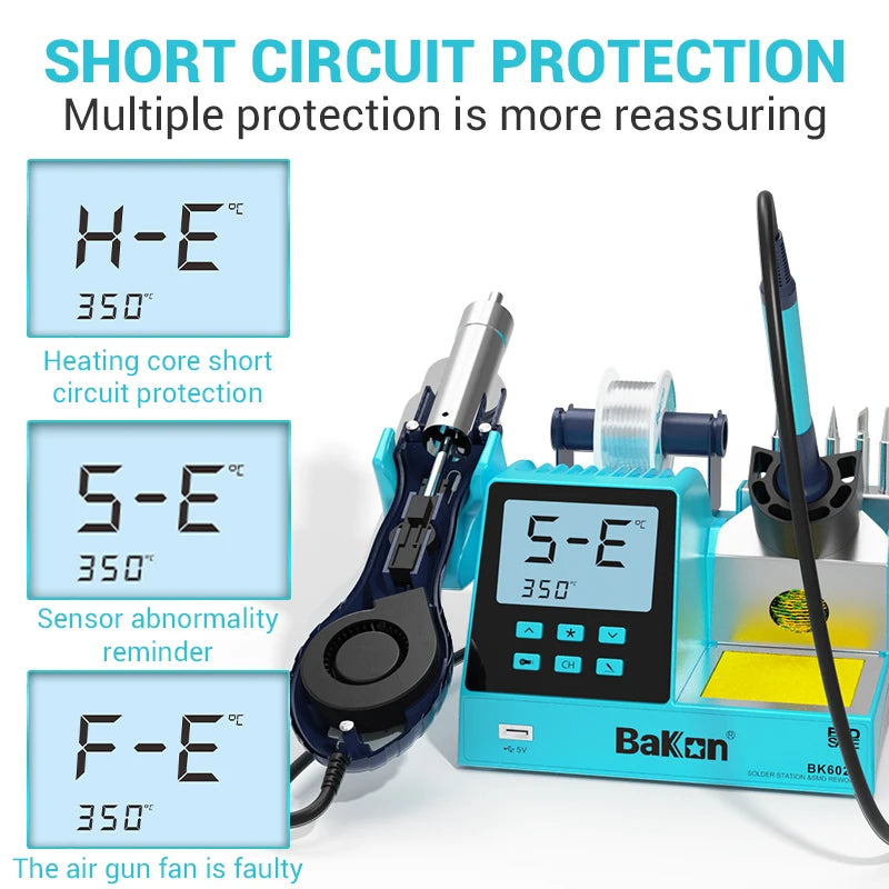 Soldering and Rework Station 2-in-1 Welding Machine Hot Air Gun