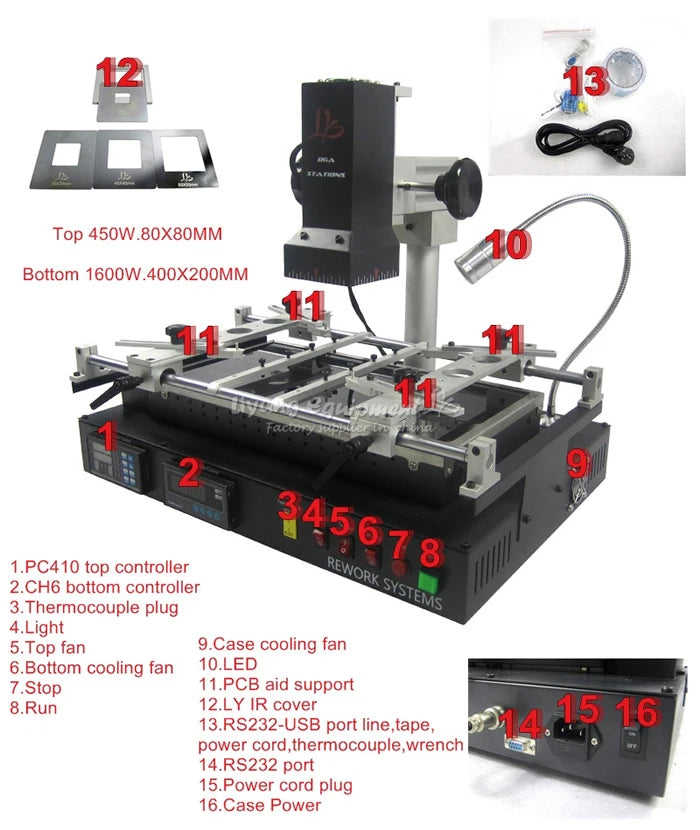 Infrared BGA Rework/IR Soldering Station Reballing Kit