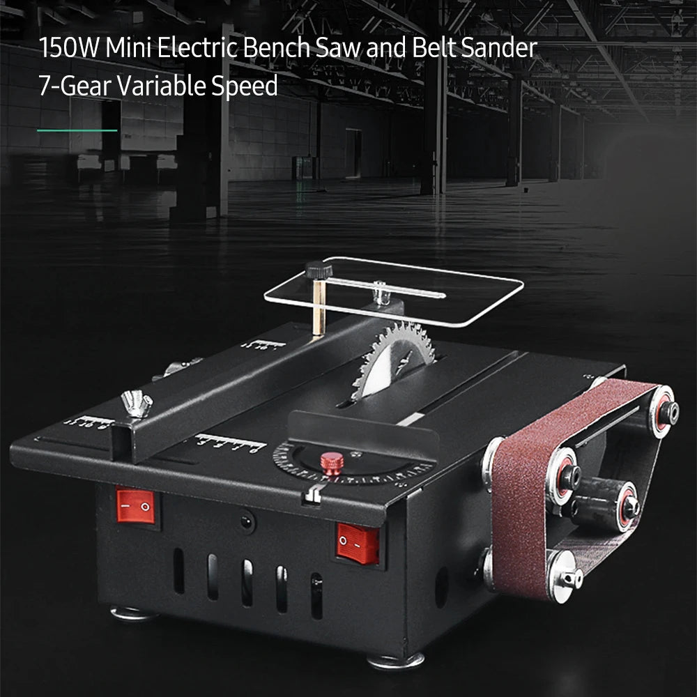 Mini Bench Saw Belt Sander Variable Speed Circular Table Saw