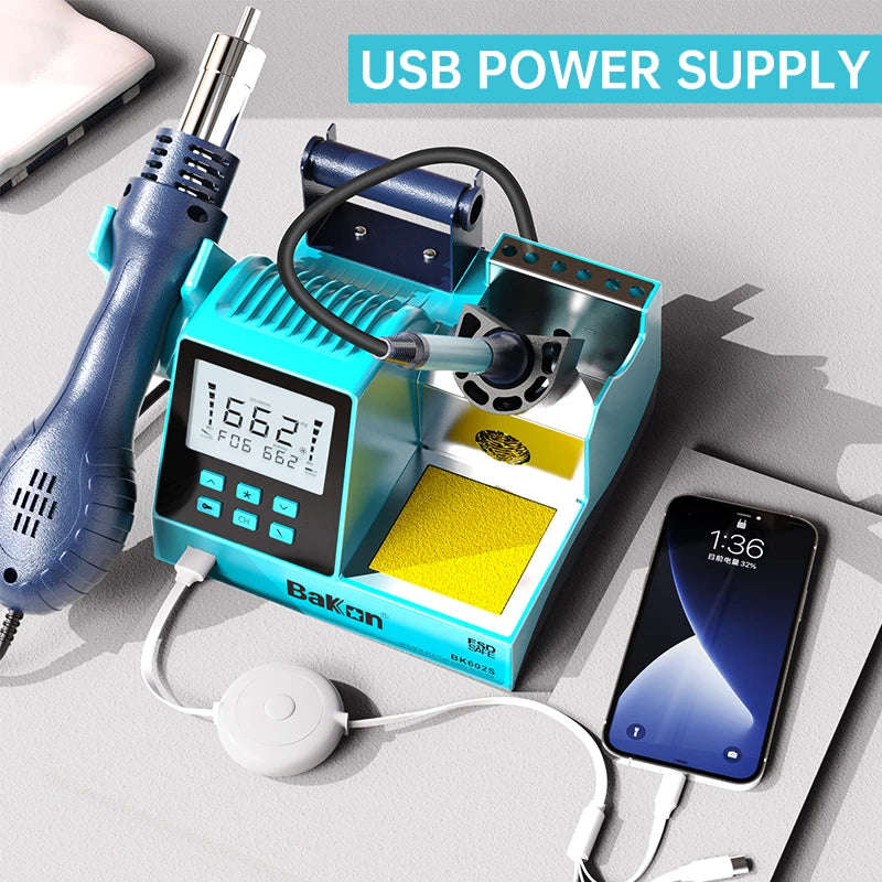 Soldering and Rework Station 2-in-1 Welding Machine Hot Air Gun