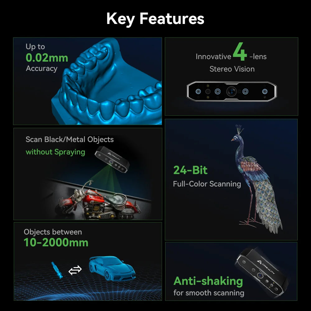 Creality CR-Scan Otter Handheld 3D Scanner 0.02mm Accuracy High-precision All-in-one 3D Scanner