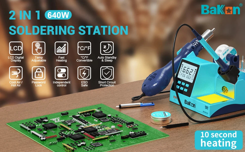 Soldering and Rework Station 2-in-1 Welding Machine Hot Air Gun