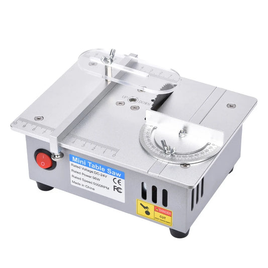 Mini Multifunctional Table Saw spindle motor DC12V-24V Liftable Saw Blade Bench Saw DIY Circular Saw Bench Lathe Cutter Machine