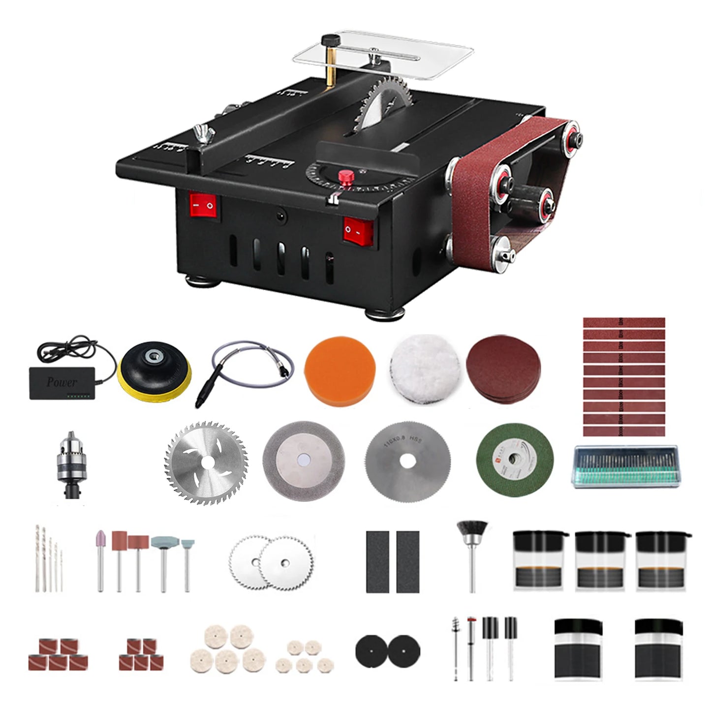 Mini Bench Saw Belt Sander Variable Speed Circular Table Saw