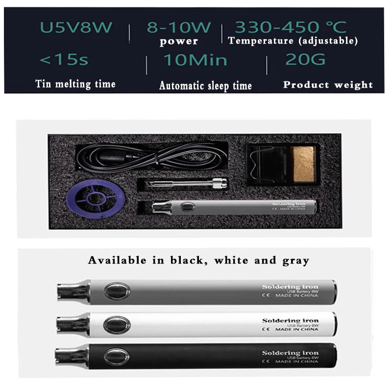 USB 5V Portable Micro Wireless Soldering Iron