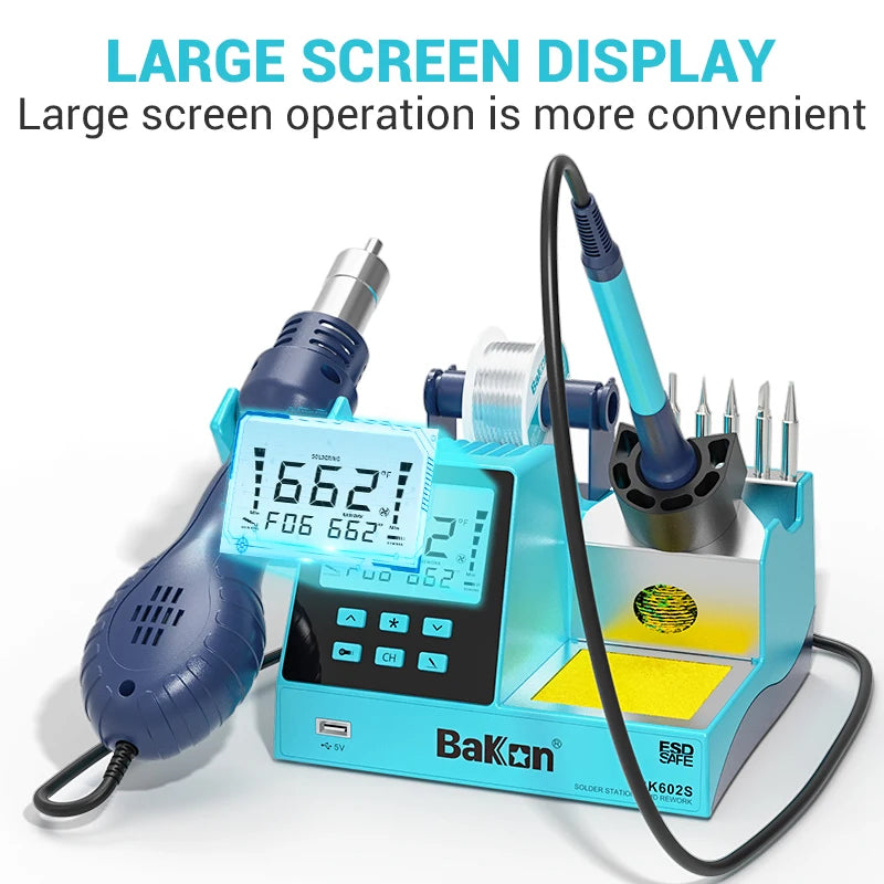 Soldering and Rework Station 2-in-1 Welding Machine Hot Air Gun